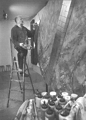 Et sjældent format. Billedet Gloria er rundt. Det ser færdigt ud, men er det ikke.